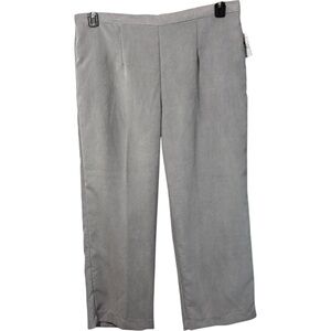 Alfred Dunner Pants Gray Corduroy‎ Straight Leg Comfort Waist in Size 18W  NWT